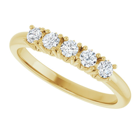 14K Yellow Gold 1/3 CTW Lab-Grown Diamond Anniversary Band