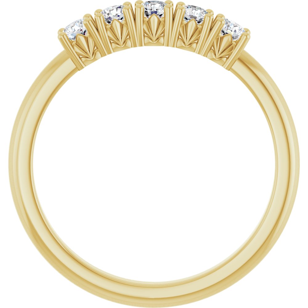 14K Yellow Gold 1/3 CTW Lab-Grown Diamond Anniversary Band
