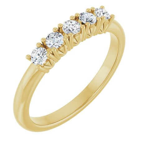 14K Yellow Gold 1/3 CTW Lab-Grown Diamond Anniversary Band