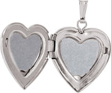 Sterling Silver  .01 CTW Natural Diamond 15 mm Heart Locket