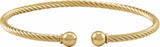 14K Yellow Gold-Filled 3 mm Cuff 6 7/10" Bracelet