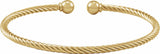 14K Yellow Gold-Filled 3 mm Cuff 6 7/10" Bracelet