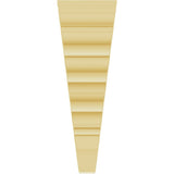 14K Yellow Gold 7 mm Grooved Tapered Band Size 7