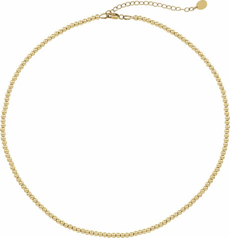 14K Yellow Gold-Filled 3 mm Hollow Bead 16" Necklace