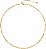 14K Yellow Gold-Filled 4 mm Hollow Bead 16" Necklace