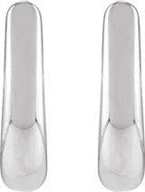 14K White Gold Hinged 15 mm Hoop Earrings