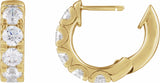 14K Yellow Gold 1 7/8 CTW Lab-Grown Diamond Hinged 14.7 mm Hoop Earrings