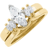 14K Yellow 1/4 CTW Natural Diamond Wrap-Style Ring Enhancer