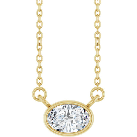 14K Yellow Gold 3/8 CT Lab-Grown Diamond 18" Necklace