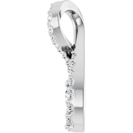 14K White Gold 1/5 CTW Lab-Grown Diamond Freeform Pendant