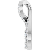 14K White Gold 1/5 CTW Lab-Grown Diamond Freeform Pendant