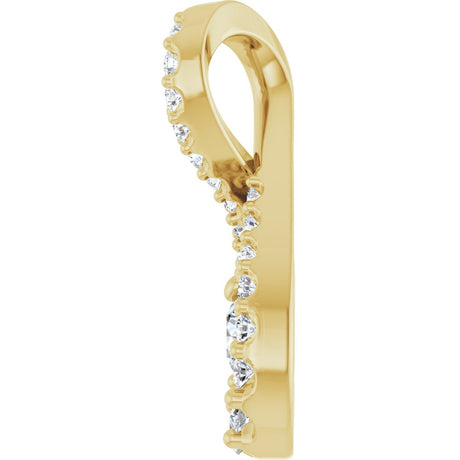 14K Yellow Gold 1/5 CTW Lab-Grown Diamond Freeform Pendant