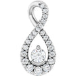14K White Gold 1/5 CTW Lab-Grown Diamond Freeform Pendant