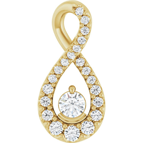 14K Yellow Gold 1/5 CTW Lab-Grown Diamond Freeform Pendant