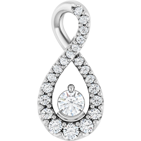 14K White Gold 1/5 CTW Lab-Grown Diamond Freeform Pendant