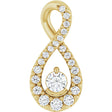 14K Yellow Gold 1/5 CTW Lab-Grown Diamond Freeform Pendant
