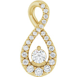 14K Yellow Gold 1/5 CTW Lab-Grown Diamond Freeform Pendant