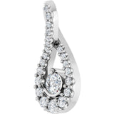 14K White Gold 1/5 CTW Lab-Grown Diamond Freeform Pendant