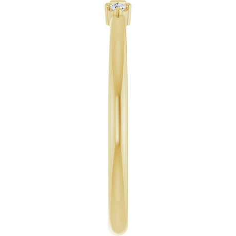 14K Yellow Gold .05 CTW Natural Diamond Stackable Ring