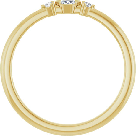 14K Yellow Gold .06 CTW Lab-Grown Diamond Stackable Ring