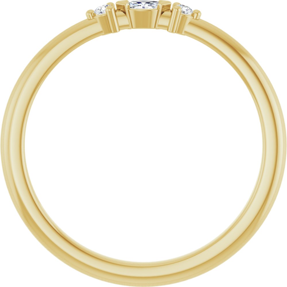 14K Yellow Gold .05 CTW Natural Diamond Stackable Ring