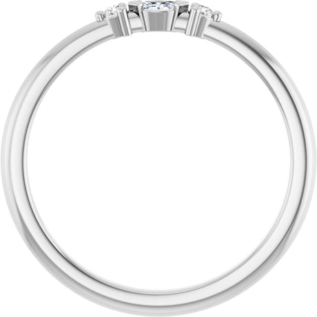 Sterling Silver .06 CTW Lab-Grown Diamond Stackable Ring