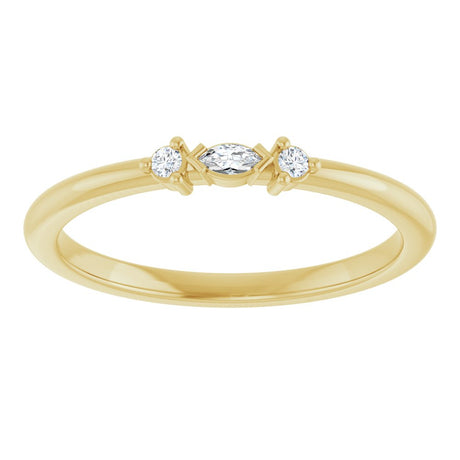 14K Yellow Gold .05 CTW Natural Diamond Stackable Ring