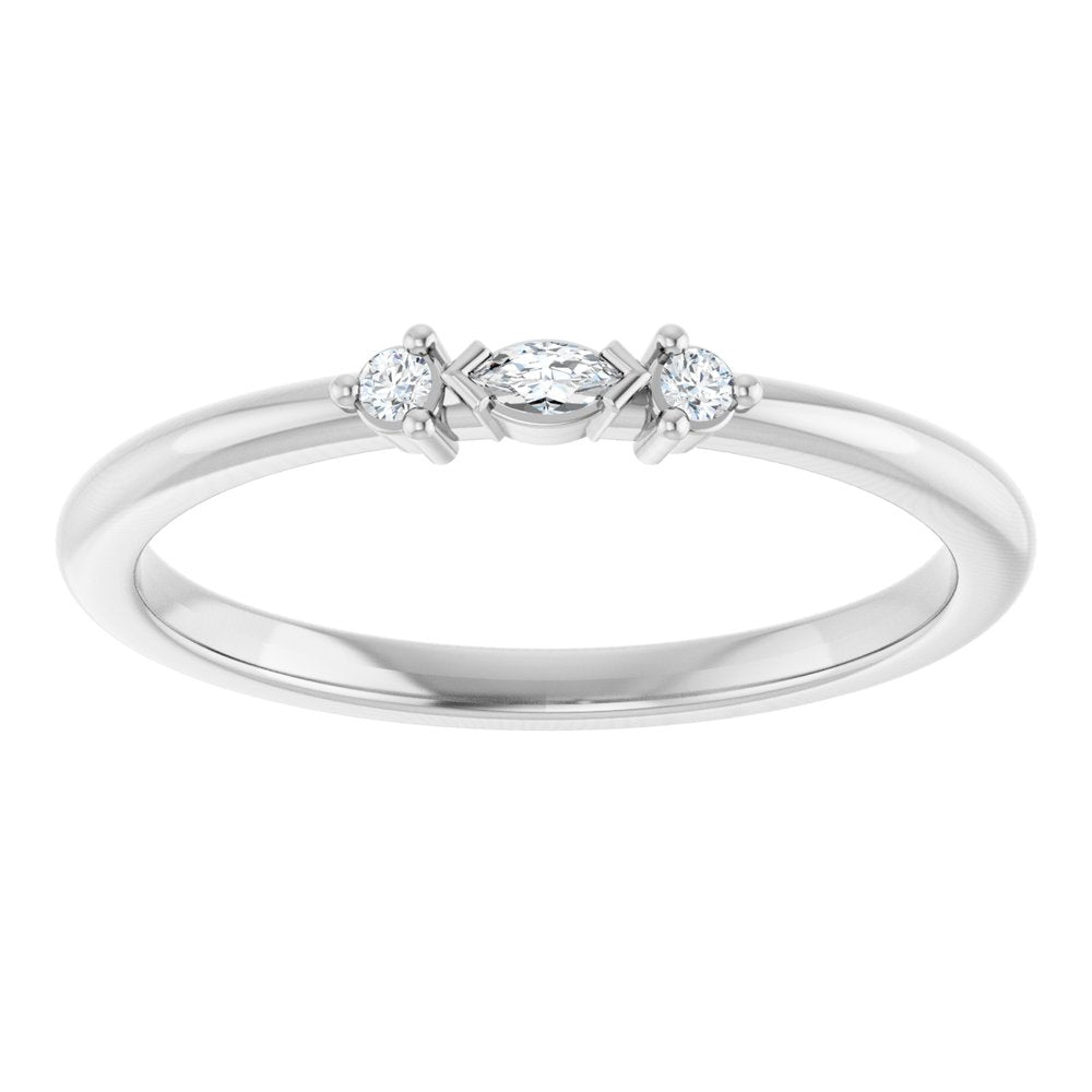 Sterling Silver .06 CTW Lab-Grown Diamond Stackable Ring