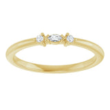 14K Yellow Gold .05 CTW Natural Diamond Stackable Ring