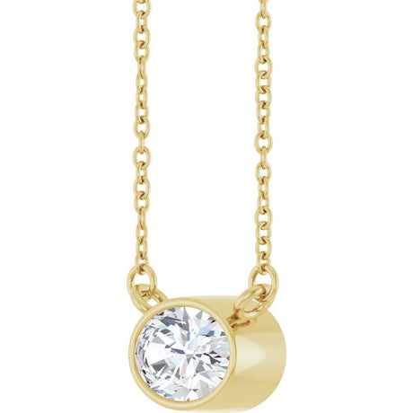 14K Yellow Gold 3/4 CT Lab-Grown Diamond 18" Necklace