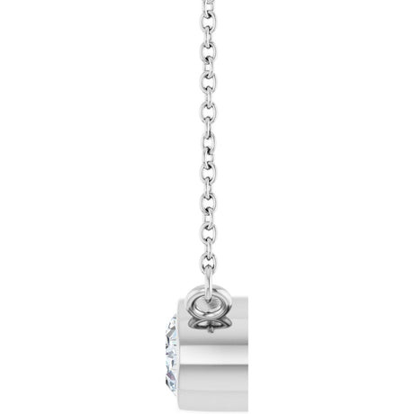 14K White Gold 3/4 CT Lab-Grown Diamond 18" Necklace