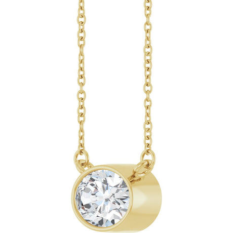 14K Yellow Gold 1 CT Lab-Grown Diamond 18" Necklace
