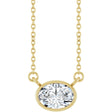 14K Yellow Gold 3/4 CT Lab-Grown Diamond 18" Necklace