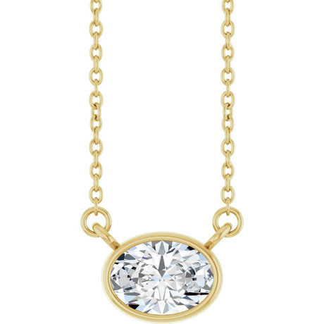 14K Yellow Gold 3/4 CT Lab-Grown Diamond 18" Necklace
