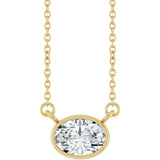 14K Yellow Gold 7/8 CT Lab-Grown Diamond 18" Necklace