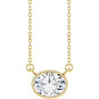 14K Yellow Gold 1 CT Lab-Grown Diamond 18" Necklace