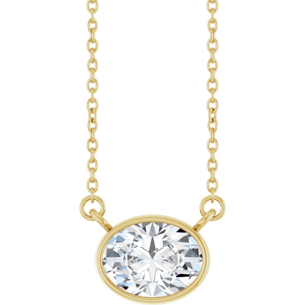 14K Yellow Gold 1 CT Lab-Grown Diamond 18" Necklace