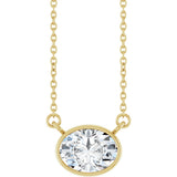 14K Yellow Gold 1 CT Lab-Grown Diamond 18" Necklace