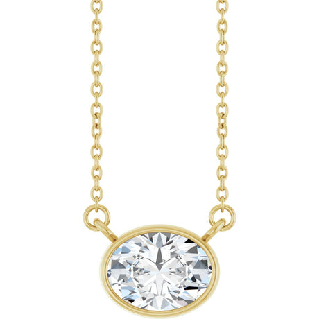14K Yellow Gold 1 CT Lab-Grown Diamond 18" Necklace
