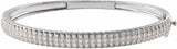 14K White Gold 1 3/8 CTW Lab-Grown Diamond Bangle 7" Bracelet