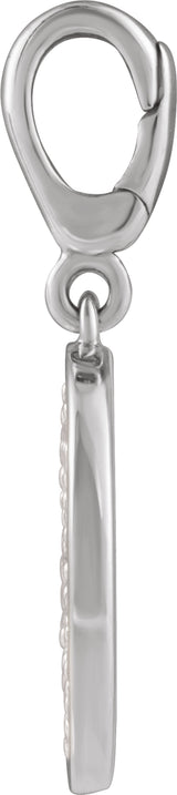 14K White Gold 1/2 CTW Natural Diamond Pavé-Style Disc Charm/Pendant