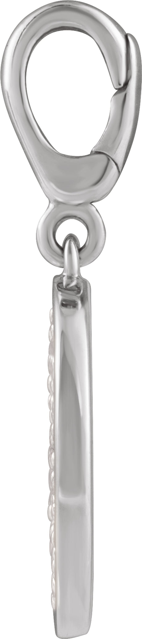 14K White Gold 1/2 CTW Natural Diamond Pavé-Style Disc Charm/Pendant