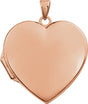 14K Rose Gold Engravable Heart Locket 