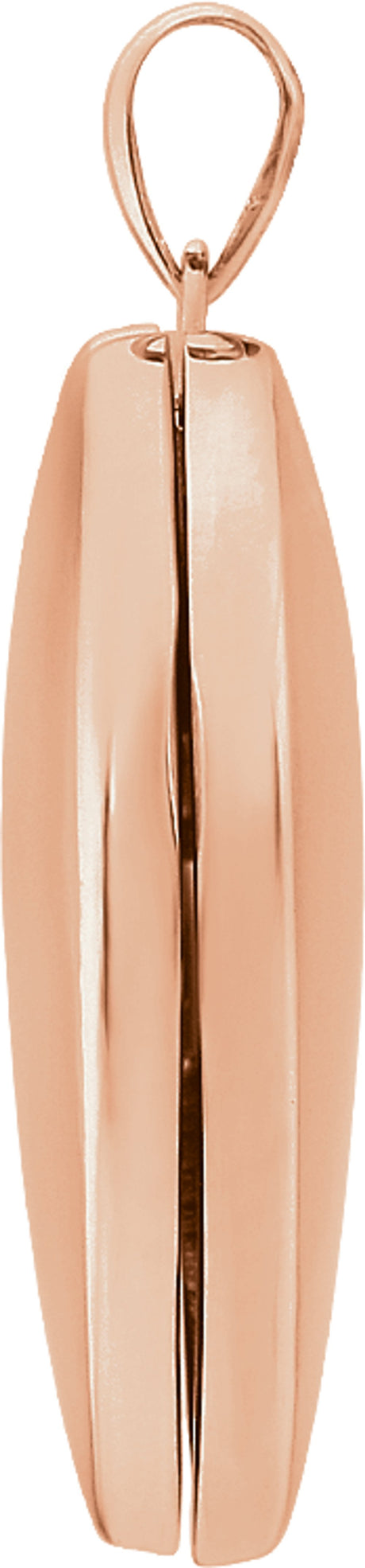 14K Rose Gold Engravable Heart Locket 