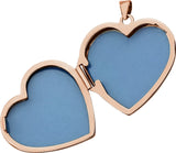 14K Rose Gold Engravable Heart Locket 