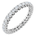 14K White Gold 1 CTW Lab-Grown Diamond Eternity Band