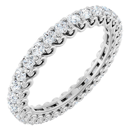 14K White Gold 1 CTW Lab-Grown Diamond Eternity Band