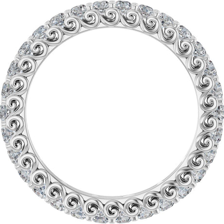 14K White Gold 1 CTW Lab-Grown Diamond Eternity Band