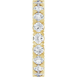 14K Yellow Gold 2 CTW Lab-Grown Diamond Eternity Band Size 5