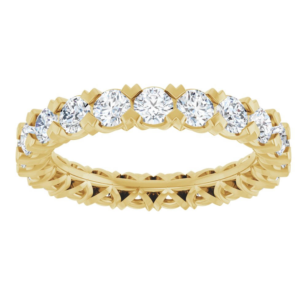 14K Yellow Gold 2 1/8 CTW Lab-Grown Diamond Eternity Band Size 6.5
